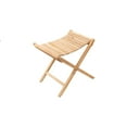thumbnail image 3 of Nordic Teak Natural Folding Stool with String Seat - Beige, 3 of 5