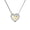 White Gold / Yellow Gold, variant on Cate & Chloe Susan 18k White Gold Plated Women's Necklace with Rose Gold Heart, Swarovski Crystals