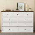 thumbnail image 3 of Newest Queen Murphy Bed Chest with Charging Station, White , Walnut Solid Pine Wall Bed with Large Storage Drawer, Space Saving Cabinet Bed for Home Office or Guest Room, 3 of 12