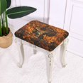 thumbnail image 6 of FOR U DESIGNS Deer Fallen Leaves Print Stool Covers Rectangle 2 pcs Soft Bar Stool Seat Covers Stretch Vanity Chair Cover High Chair Cover for Barstools Coffee, 6 of 9