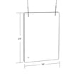 thumbnail image 3 of 18" x 24" Hanging Adjustable Cashier Shield, Plexiglass Protective Panel, Splash Guard, 0.100" thick Acrylic Protective Barrier -Vertical/Horizontal, 2-Pack, 3 of 7