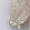 thumbnail image 4 of Generic Toddler Girls Shirts Lace Long Sleeve Round Neck Floral Embroidery Pattern Summer Solid Color Casual Girl Tops, 4 of 9