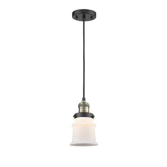 Innovations 201C-BAB-G181S-LED Transitional One Light Mini Pendant from Franklin Restoration collection in Brass - Antique finish,