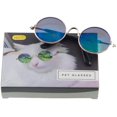 thumbnail image 2 of Metal Frame Small Round Pet Sunglasses for Special Tidal Glasses for Cats or Small Dogs (Deep Blue), 2 of 8