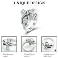 thumbnail image 2 of Diamond Cross Urn Ring Hold Loved Ones Ashes Cremation Urn Ring for Women Man Finger Ring Memorial Jewelry, 2 of 7