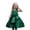 Dark Green, variant on Fozruso Girls A Line Dress Elegant Satin Girls Party Dress With Puffy Sleeves And Flowy Skirt For And Celebrations Sizes 4-5 Years
