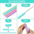 thumbnail image 4 of 4 Sets Cruise Ship Essentials,4 Set Silicone Straws with Case Reusable Silicone Portable Drinking Straw Set for Party Travel Cold or Hot with 4 Carry Case, 1 Cleaning Brushes (Classic Color), 4 of 5