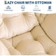 thumbnail image 4 of Moderno lounge lazy chair con ottoman: leisure sofa armchair para sala de estar, dormitorio, dorm, y oficina con footrest y side pocket, 4 of 7