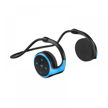 Behind The Head Headphones  FoldableBluetooth Lightweight Small Foldable Wireless Sports Sweatproof Neckband Headset with Mic