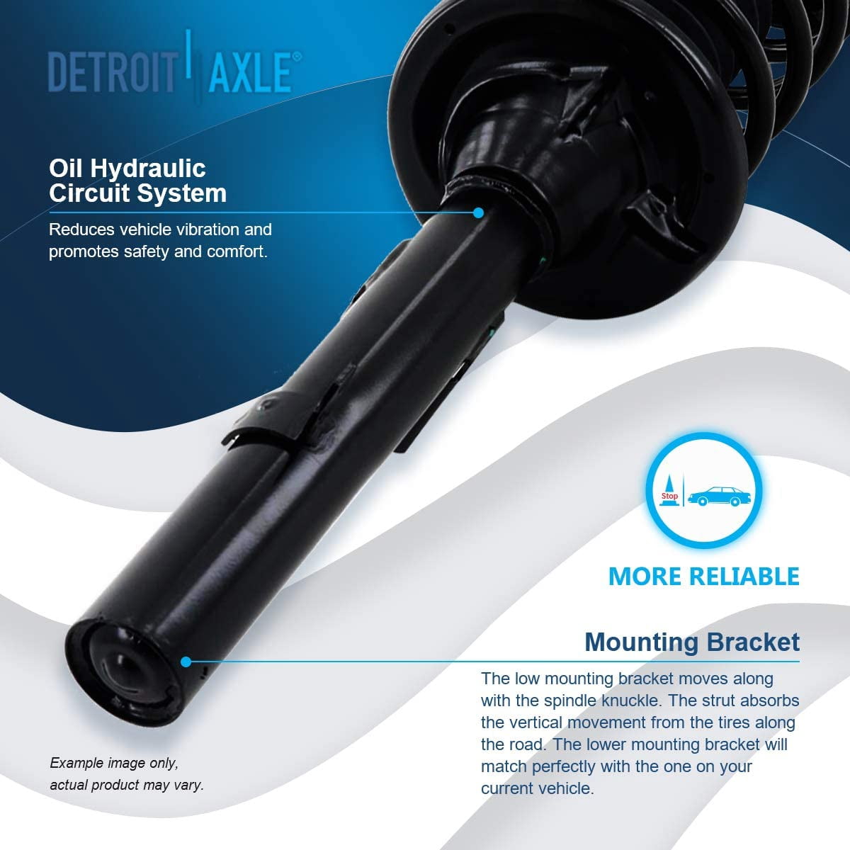 Detroit Axle - Front 16pc Suspension Kit 1996-2007 Ford Taurus Mercury Sable Sedan, 2 Struts Assembly 2 Lower Ball Joints 4 Sway Bars Front & Rear 4 Outer and Inner Tie Rods 2 Boots Replacement
