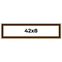 42x8 Frame Gold Brown Plein Air Vintage Solid Wood Picture Frame | 1.75 Inches Moulding Width |
