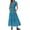 Lake Blue, variant on PRETTYGARDEN Womens Summer Maxi Dress Short Sleeve V Neck Hollow Out Eyelet A Line Long Flowy Beach Vacation Dresses