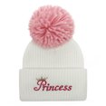 thumbnail image 1 of Gorro De Lana De Punto Para Niños, Gorro De Punto Grueso Cálido Para Invierno, Letras Bordadas, Gorro De Lana De Otoño Con Pompón Para Niños Y Niñas Noticed AP007938-04, 1 of 6