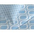 thumbnail image 4 of Ambesonne Abstract Quilted Bedspread Set 3 Pcs, Oval Shapes Retro Art, King Size, Sky Blue White, 4 of 5