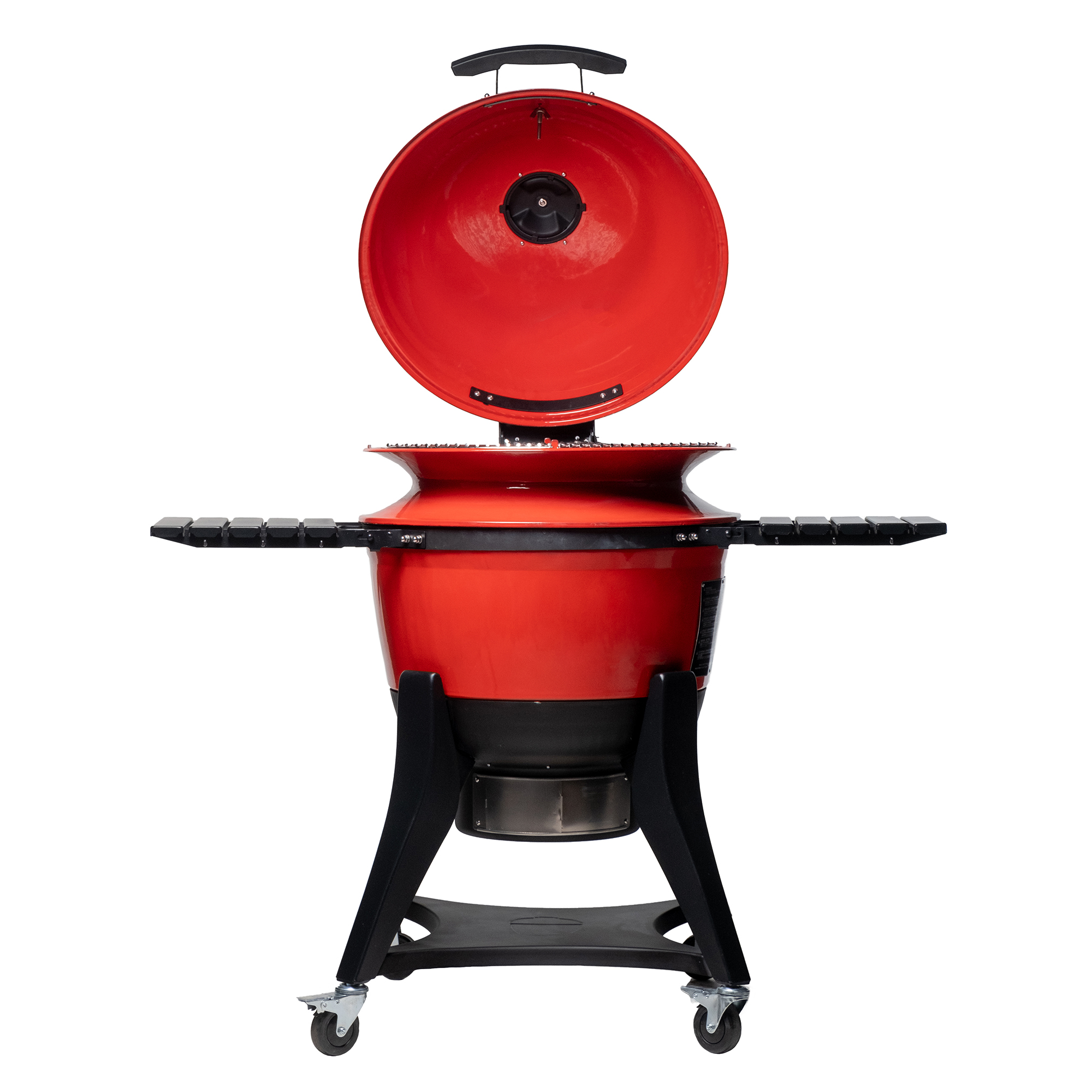 Kamado Joe Kettle Joe 22 in. Charcoal Grill in Red with Hinged Lid, Cart, and Side Shelves - image 2 of 12