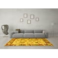thumbnail image 3 of Ahgly Company Indoor Square Abstract Yellow Modern Area Rugs, 6' Square, 3 of 4