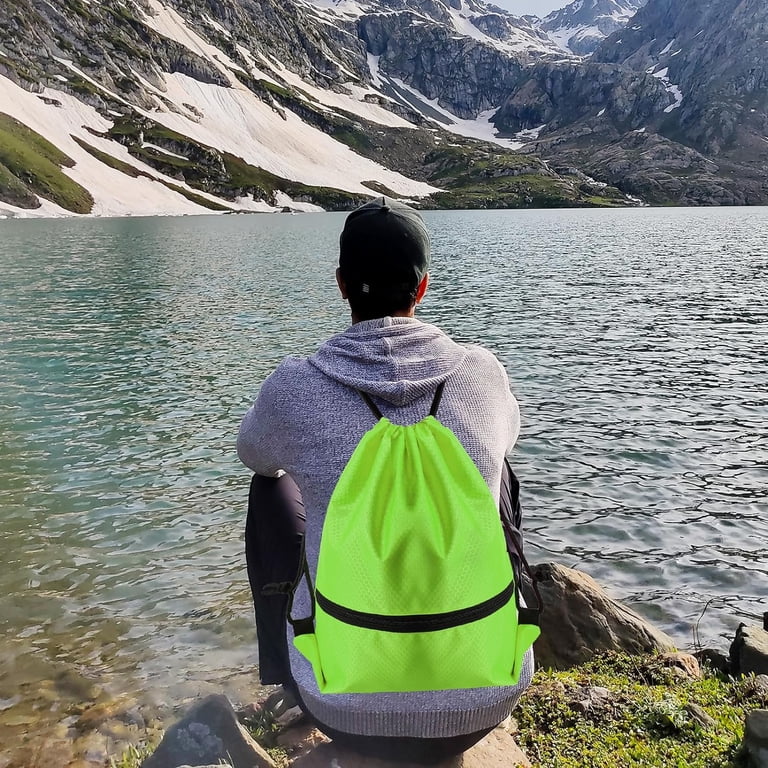 2 Pcs Gym Drawstring Bags, Waterproof Drawstring Backpack  display picture 2