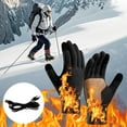 thumbnail image 4 of Guantes calefactables USB | Guantes de punto con aislamiento térmico para pantalla táctil, palma antideslizante y puños con cremallera | Guantes de invierno cálidos y resistentes al viento para, 4 of 5