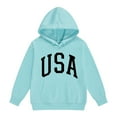 thumbnail image 5 of Hiijoy Big Girls Hoodie Set Usa Printed Hooded Sweatshirt Sweatpants Outfits Sweatsuit, 5 of 6