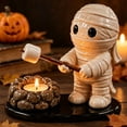 thumbnail image 4 of 🧻 Halloween Mummy Campfire Tealight Holder, Resin Mummy Candle Holder with Marshmallow Campfire Scene, Spooky Tabletop Candle Holder for Mantel Shelf Coffee Bar Decor, 4 of 4
