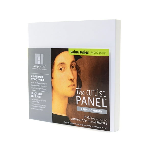 The Artist Panel Primed Smooth Cradled Profile 7/8 in., 8 in. x 8 in. (pack of 2)