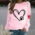 thumbnail image 2 of Lightweight Sweatshirts for Women Cute Graphic Print Long Sleeve Crew Neck Casual Loose Pullover Tops Workout Gym Shirt(Pink,XXL), 2 of 4