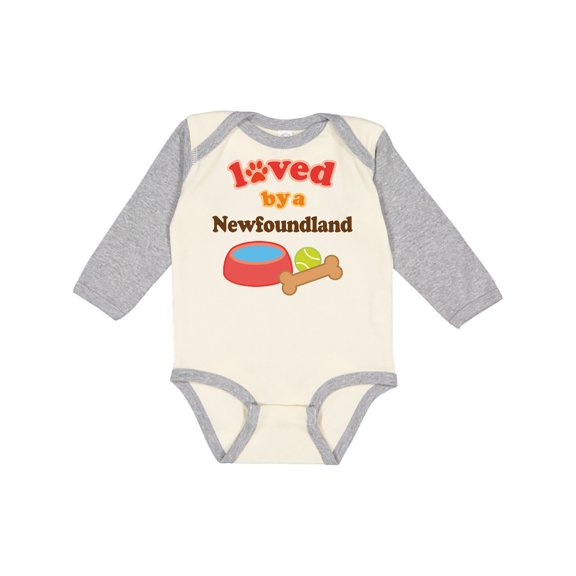 Inktastic Newfoundland Dog Lover Boys or Girls Long Sleeve Baby Bodysuit