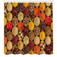 thumbnail image 3 of Ambesonne Spice Shower Curtain, Exotic Ingredients in Bowls, 69"Wx84"L, Multicolor, 3 of 3