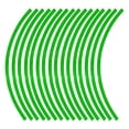 thumbnail image 1 of 16 Pcs Calcomanías para Llanta en Forma de Arco para Decoración de Ruedas de Automóvil para Llantas de 17"-19" Color Verde Claro PET, 1 of 1