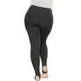 thumbnail image 3 of Stretch Is Comfort Women's Ribbed PS Full Length Leggings Black 3X, 3 of 6