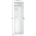 thumbnail image 2 of Broom Closet Storage Cabinet,65" H Metal Cleaning Tool Cabinets with Hooks and Hanging Rods,Slim Utility Closet Cabinet for Garage,Utility Room,Gym,Mops,Kitchen,White, 2 of 15
