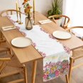 thumbnail image 6 of Easter Cotton Linen Table Runner for Dining Kitchen, Spring Floral Watercolor Easter Eggs Bunny Flower Bow Wedding Outdoor Party Tablerunners, Dresser Scarf Coffee Tablecloth Runners 13x108 Inches, 6 of 9