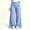 Sky Blue, variant on Women's Solid Plus Size Wide Leg Yoga Pants Elastic High Waist Loose Flowy Long Trousers Soft Casual Loungewear Bottoms for Fitness and Outdoor Activities XL-5XL White