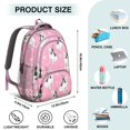 thumbnail image 5 of Pink French Bulldog Love Heart Backpack for School,Cute School Bag,Schoolbag with Adjustable Shoulder Straps & Padded Back,16.9 Inch, 5 of 5
