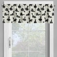 thumbnail image 4 of Ambesonne Cat Valance & Curtain, Funny House Pet Silhouettes, 55"x24", Beige Black, 4 of 6