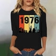 thumbnail image 2 of Lumosvexa Summer Womens Casual T-Shirt for Women Plain Short Sleeved Shirt Tops Crew Neck T-Shirt Black Size 2XL, 2 of 5