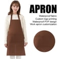 thumbnail image 4 of LNGOOR Professional Grade Apron for Kitchen, Grill, and BBQ(Brown), 4 of 8