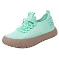 thumbnail image 3 of YLYL Womens Stripe Knit Sneakers Lace up Breathable Mesh Thick Sole Walking Shoes for Casual Wear, 3 of 9