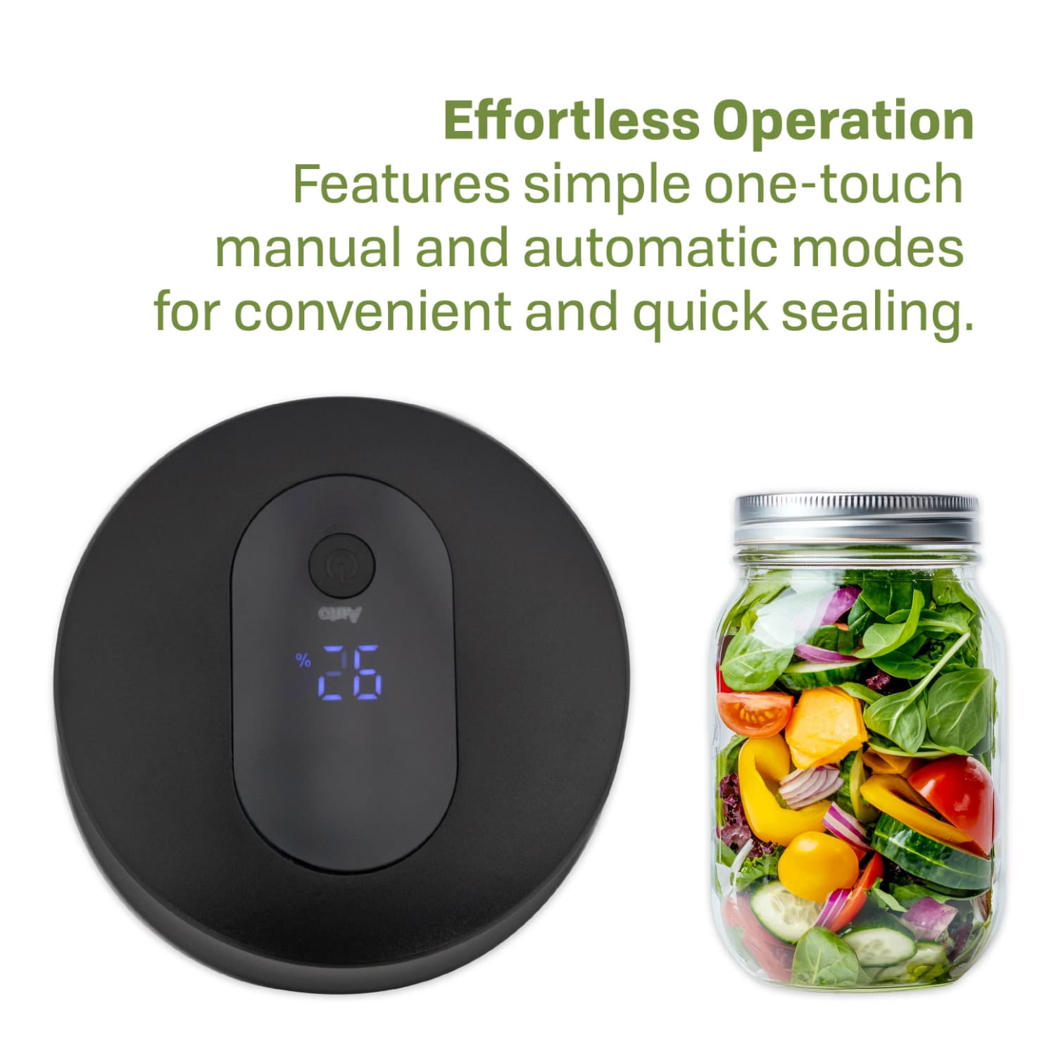 NESCO Electric Mason Jar Vacuum Sealer with 10 Assorted Lids, Type-C Charging Cable, and Bottle or Jar Opener