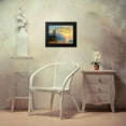 thumbnail image 4 of ArtsyQuotes 14x12 Black Modern Framed Museum Art Print Titled - Bible Verse Quote Exodus 14:14, Ivan Aivazovsky - Sunset Over Yalta, 4 of 5