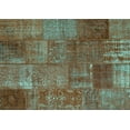 thumbnail image 1 of Ahgly Company Machine Washable Indoor Rectangle Patchwork Turquoise Blue Transitional Area Rugs, 5' x 7', 1 of 4