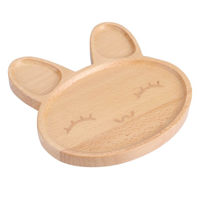 Food Plate, Natural Snack Plate Wooden Snack Dish, For Children Home