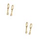 thumbnail image 1 of Pendientes Qarigey Forma De Guitarra 2 Piezas Joyería De Bucle De Circón Brillante Para Mujeres Y Hombres Clip De Oreja Llamativo Oro, 1 of 6