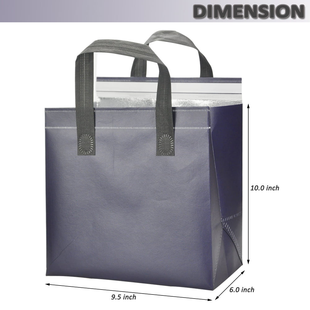 10 Non Woven Insulated Bags Summer Winter Laminated Waterproof Food and  Beverage Shopping Bag Tote Ziplock