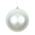 thumbnail image 1 of Vickerman N170607D 4 in. Silver Matt Glitter Swirl Ornament Ball - 4 per Box, 1 of 3