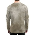 thumbnail image 3 of Domuza Men's Waffle Henley Shirts Long Sleeve Stylish Casual Button Down Tshirts Fall Lightweight Loose Fit Raglan Tie Dye Tops Khaki XL, 3 of 4