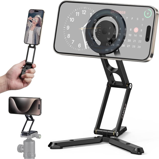 Trípode para teléfono CAMOLO GEEK, bolsillo magnético, plegable, Magsafe