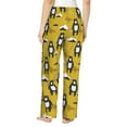 thumbnail image 3 of Goofa Cartoon Bear Yellow Printed Soft Pajama Pants for Women, Wide Leg Comfy Casual Lounge Yoga Pants-X-Large, 3 of 9