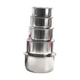 thumbnail image 4 of WeiLaiKeQi 5 Pieces Stainless Steel Soup Pots Professional Cooking Tools Food Container B, 4 of 7