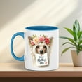 thumbnail image 5 of Happy Mother's Day Chinese Crested with Flower Crown and Greeting Card 11oz Accent Two-tone Mug Dog Lover Coffee Tea Cup - 13004, 5 of 5